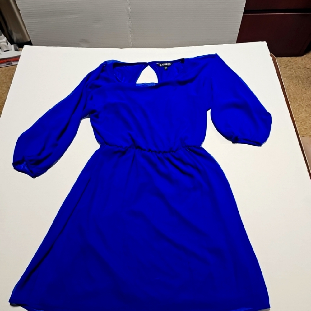 Express Blue Midi Dress Size S